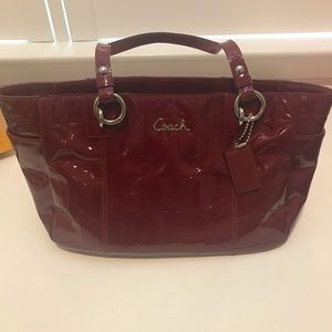 Coach Red Patent Leather Purse